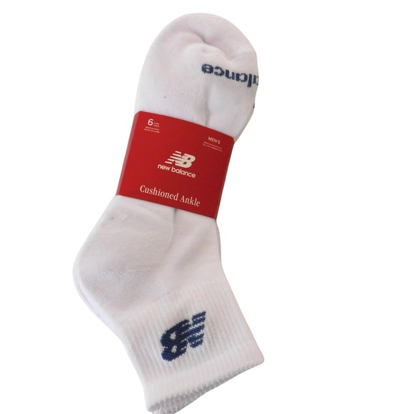 New Balance Other - New Balance Mens Cushioned Ankle Socks 6 pair Mens shoe size 8 - 12.5 6 Pair